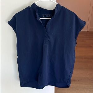 Figs Navy Medical Scrub Top